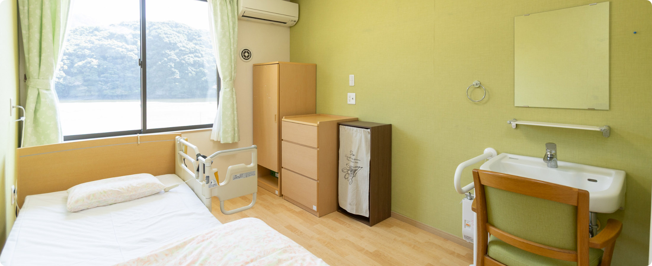 全部屋個室、温もりを感じる優しく温かな居室空間